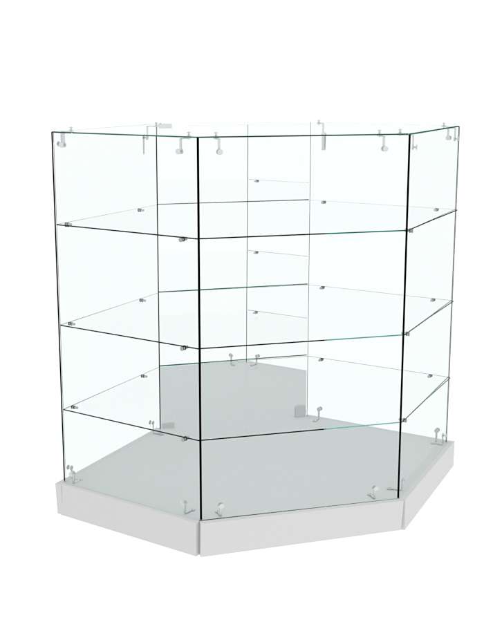 Прилавок ОТРАЖЕНИЕ на подставке №19 угловой Серый