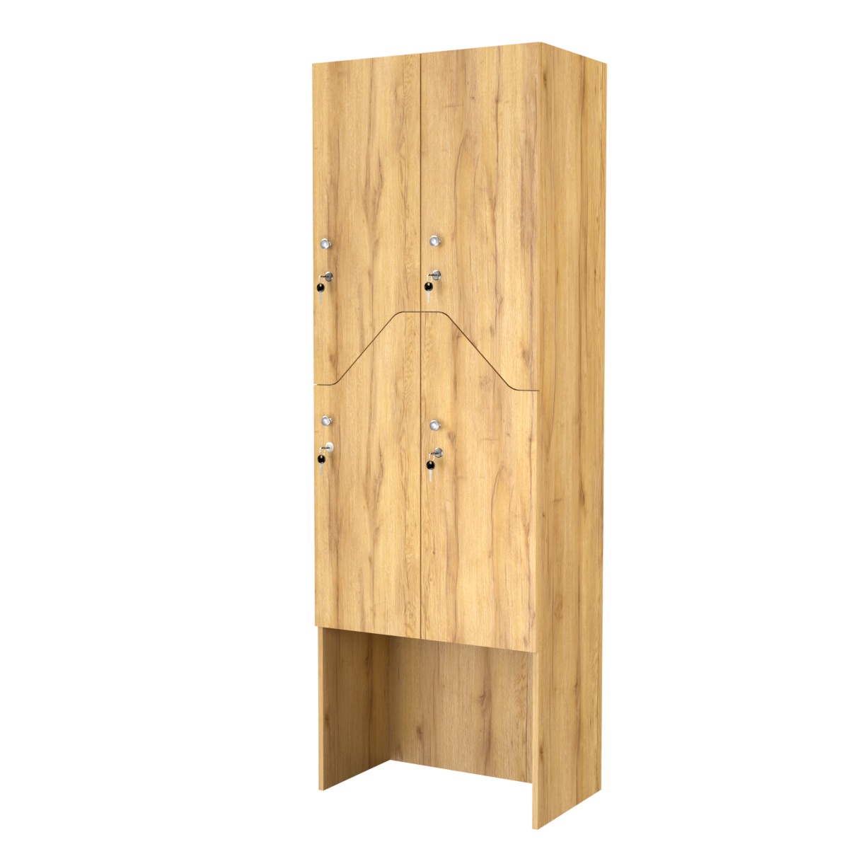 Шкаф для раздевалок СТАНДАРТ-Элегия №3-2Б Дуб Золотистый