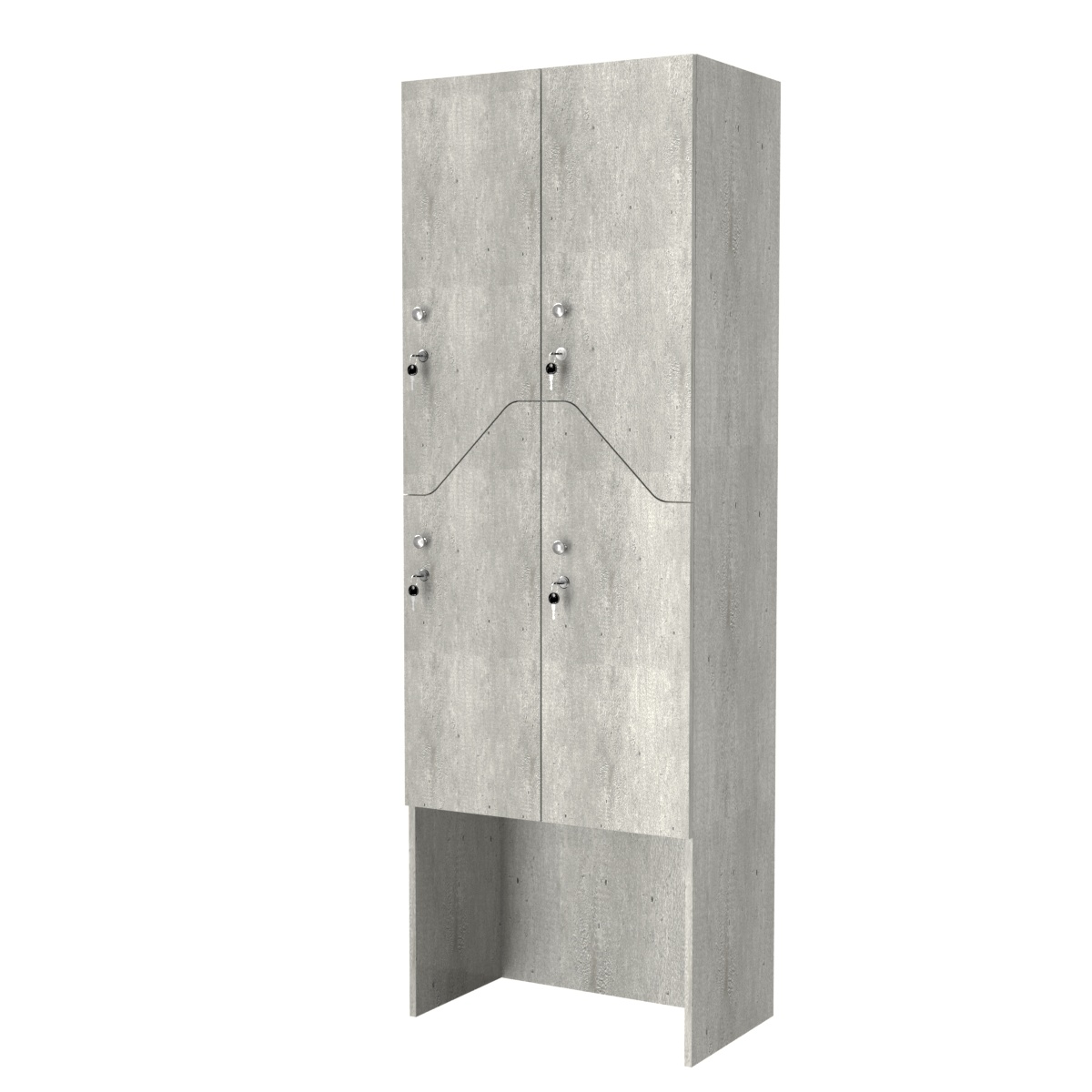 Шкаф для раздевалок СТАНДАРТ-Элегия №3-2Б Метрополитан Грей