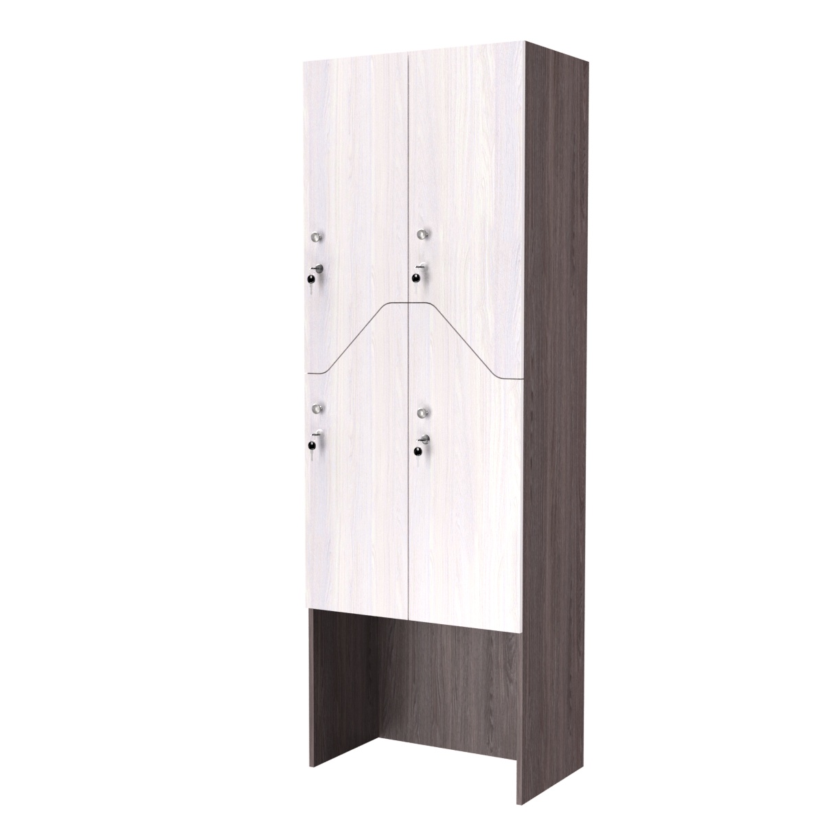 Шкаф для раздевалок СТАНДАРТ-Элегия №3-2Б Ясень Анкор темный + Ясень Анкор светлый