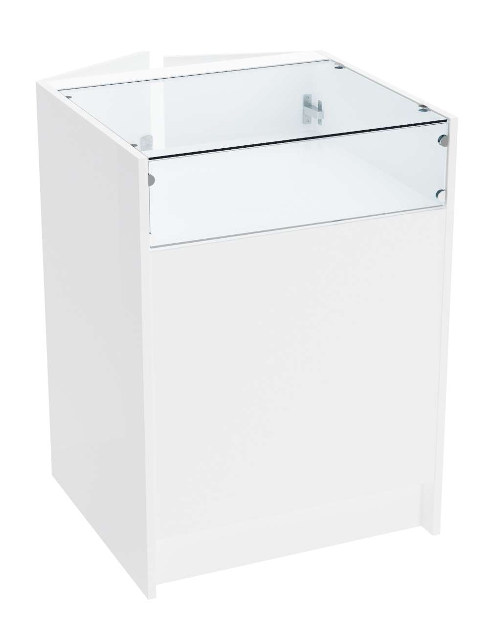 Прилавок из ДСП ЭКОНОМ №2 (600 мм) с дверцами Белый