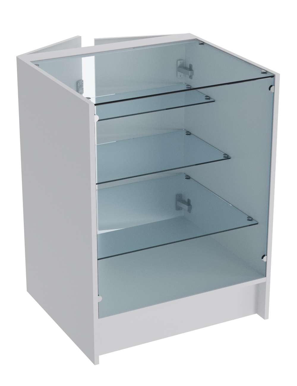 Прилавок из ДСП ЭКОНОМ №4 (600 мм) с дверцами Серый