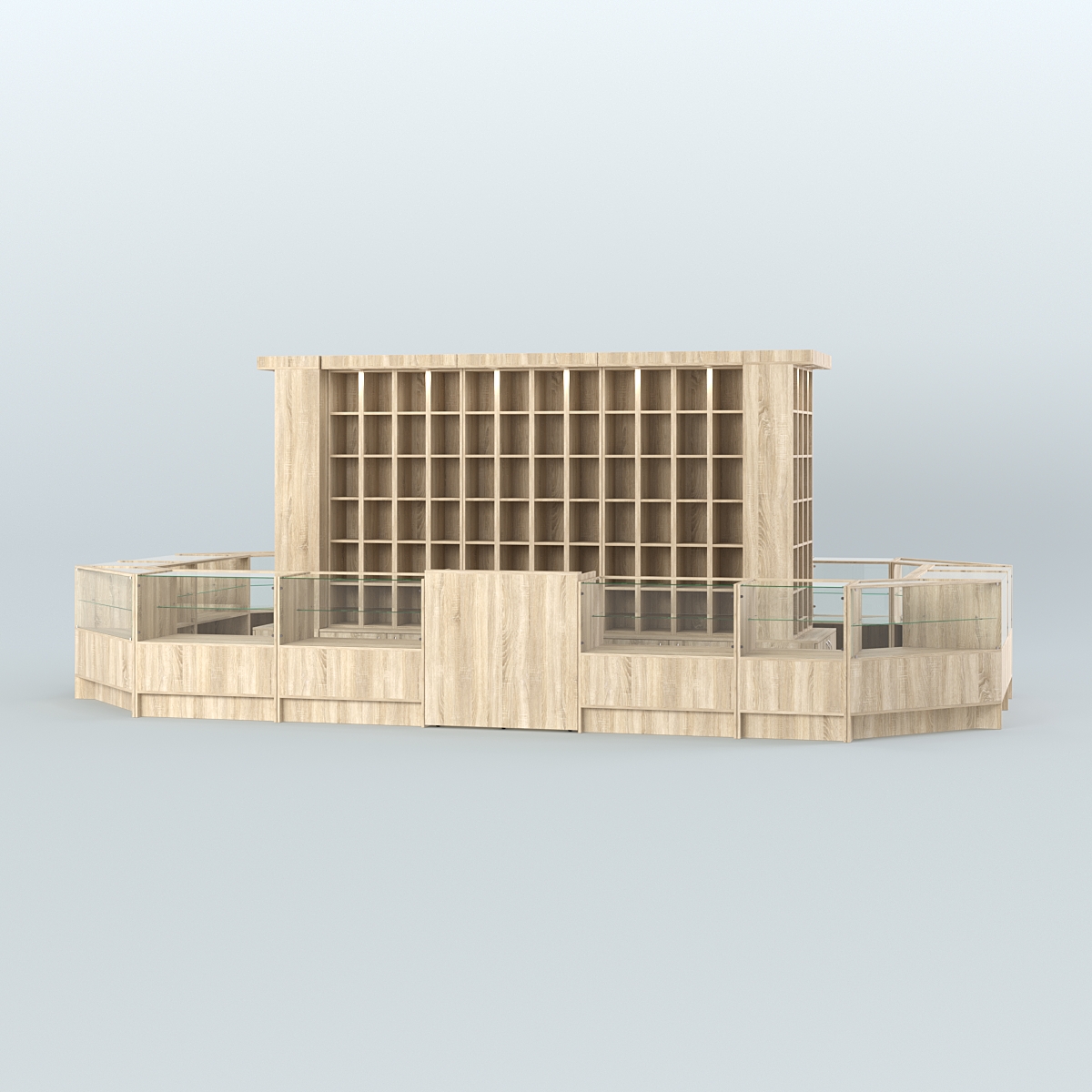 Павильон островной для продажи чая и кофе №7 Дуб сонома