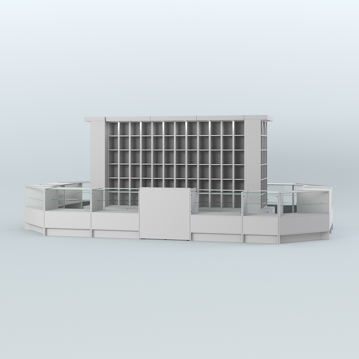 Павильон островной для продажи чая и кофе №7 Серый