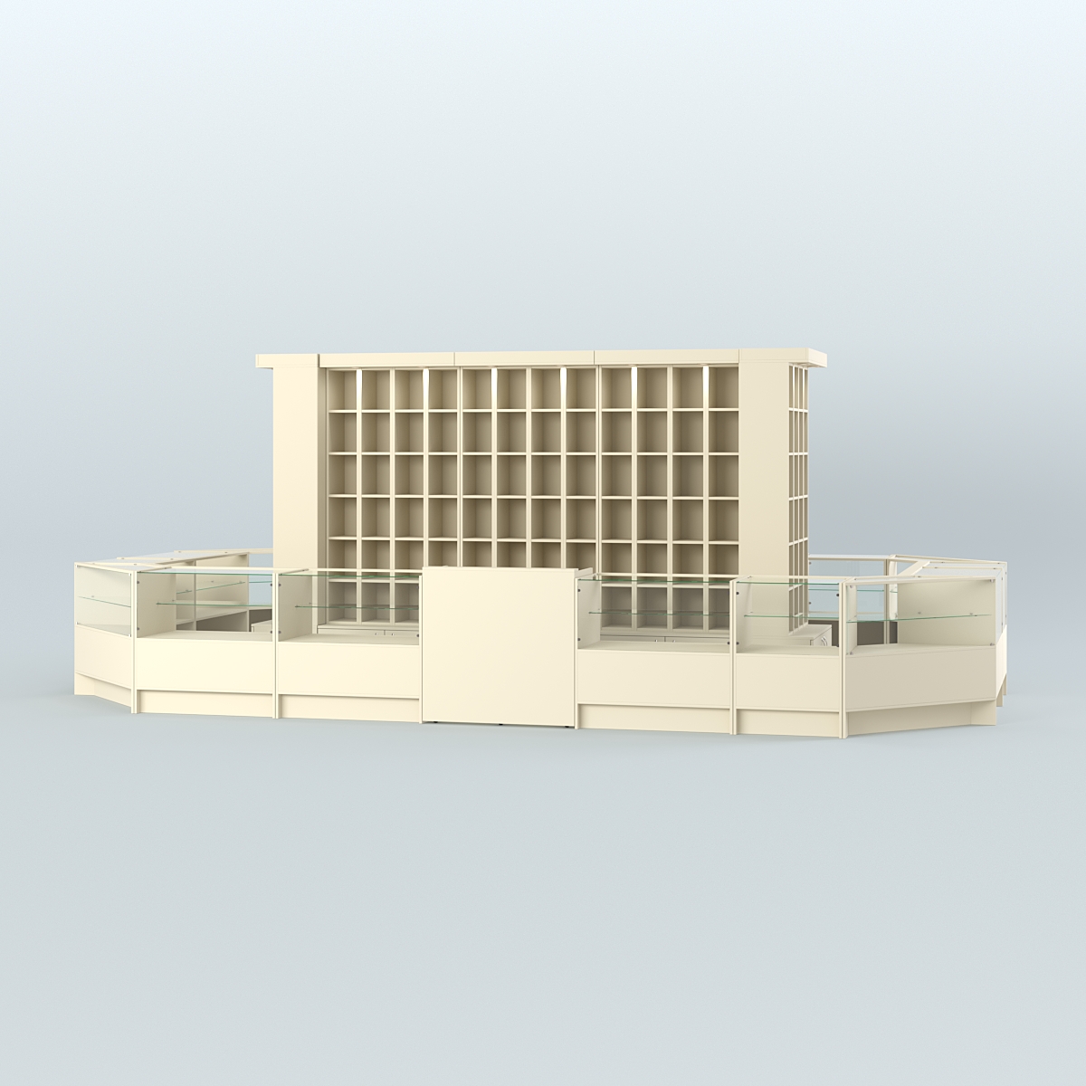 Павильон островной для продажи чая и кофе №7 Крем Вайс