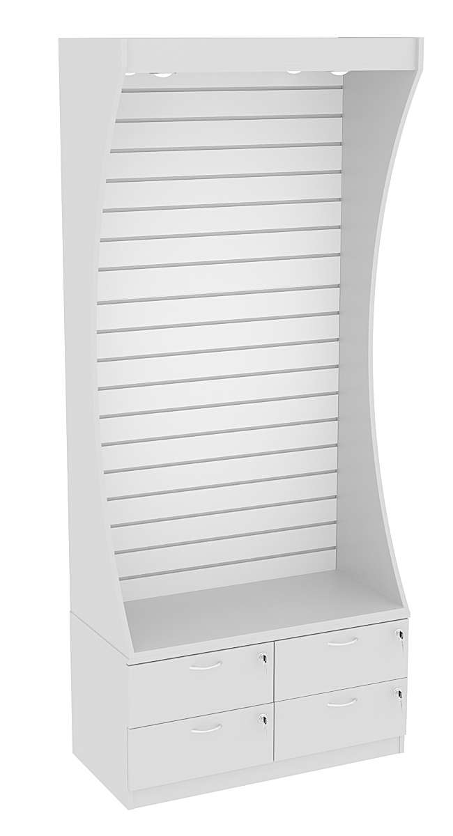 Витрина Радуга с четырьмя выдвижными ящиками №2-4 (Т-19) З/C-экономпанель Серый