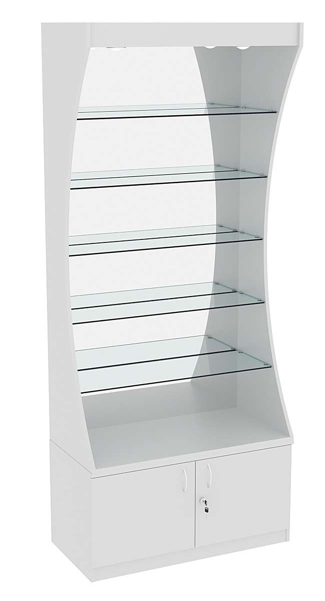 Витрина Радуга зеркальная №4-3 (Т-25) З/C-зеркало Серый