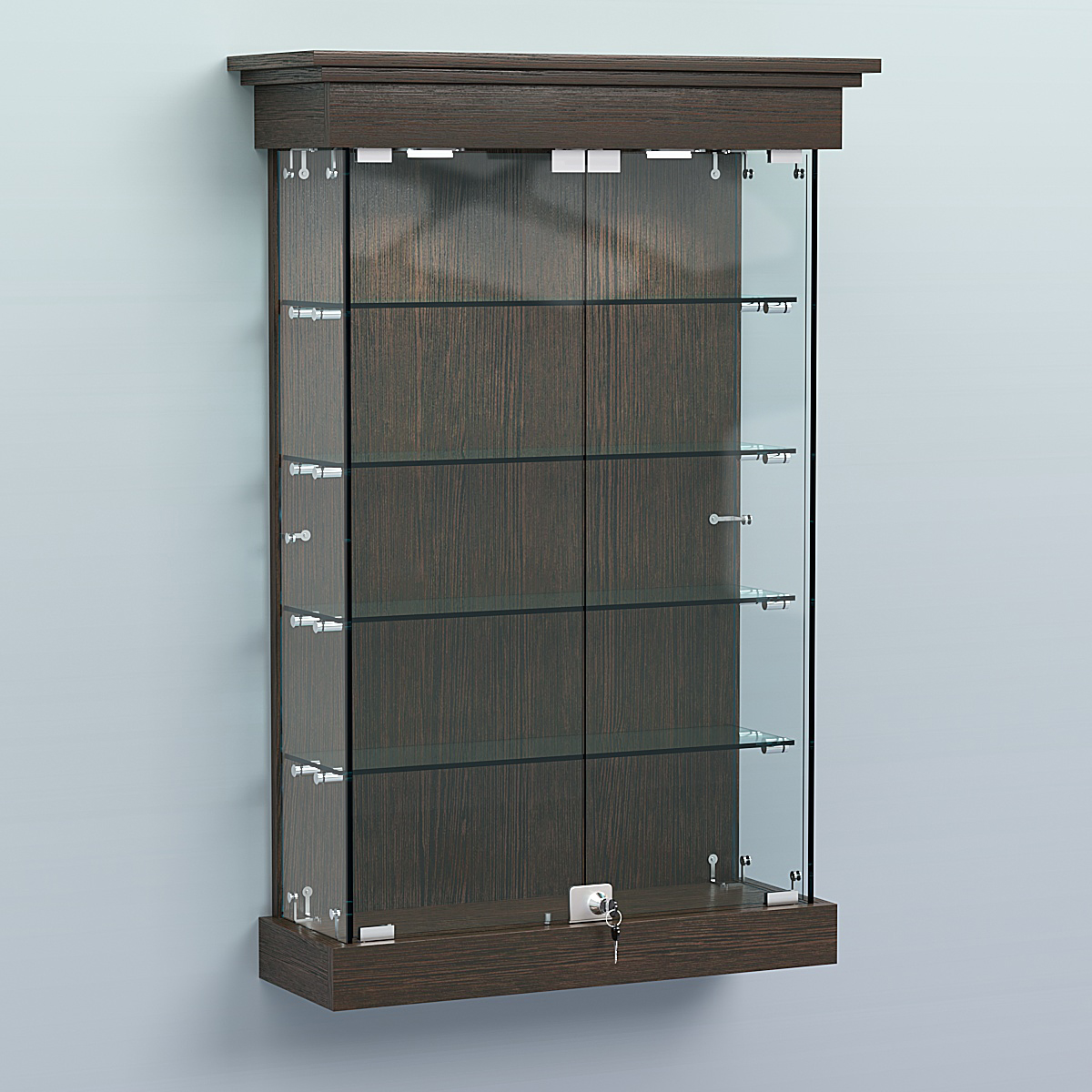Витрина для музеев "Коллекция" настенная №1-4 Дуб Венге