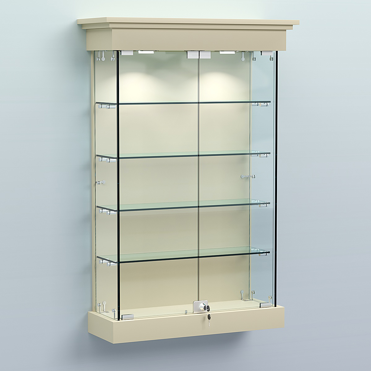 Витрина для музеев "Коллекция" настенная №1-4 Крем Вайс