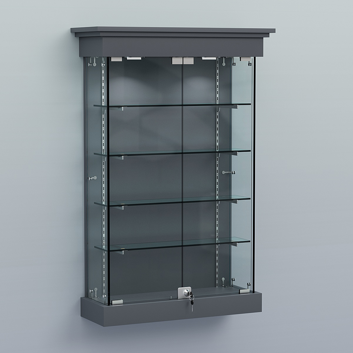 Витрина для музеев "Коллекция" настенная №1-4 Темно-Серый
