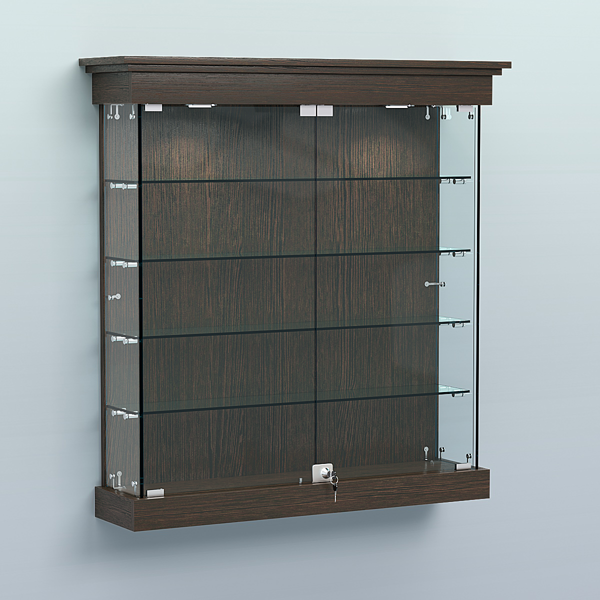 Витрина для музеев "Коллекция" настенная №2-4 Дуб Венге