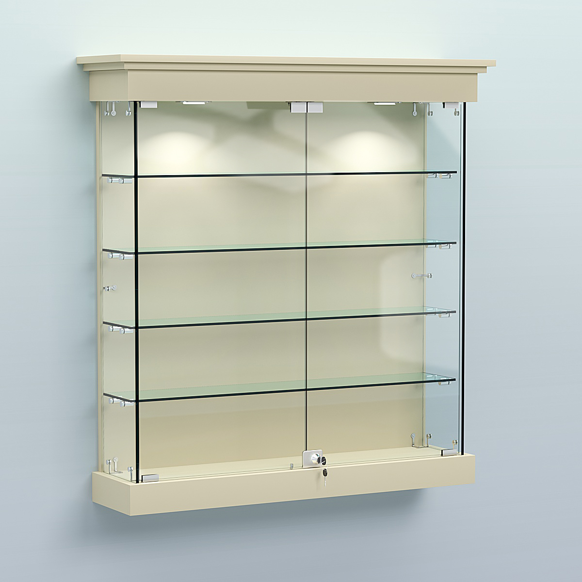 Витрина для музеев "Коллекция" настенная №2-4 Крем Вайс