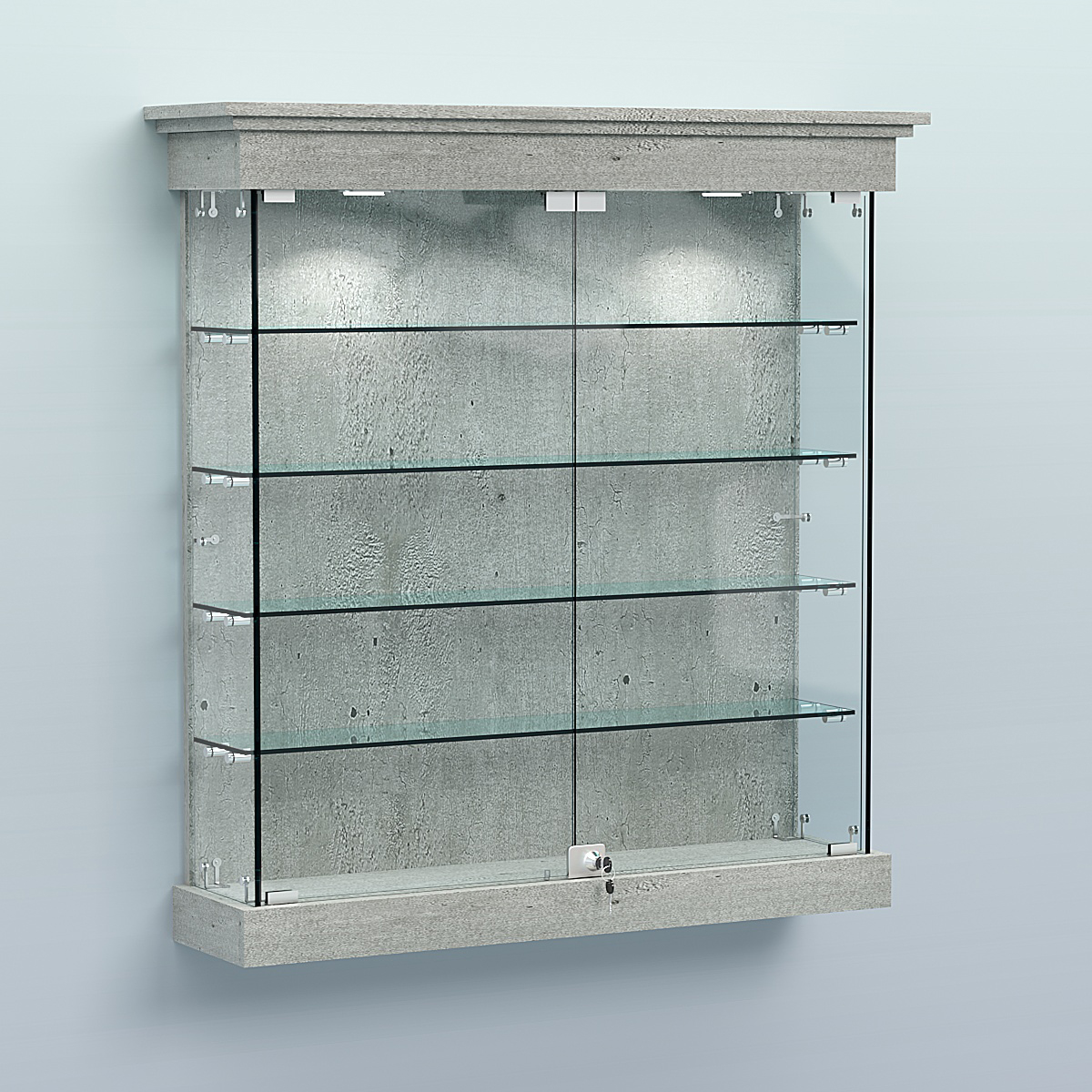 Витрина для музеев "Коллекция" настенная №2-4 Метрополитан Грей