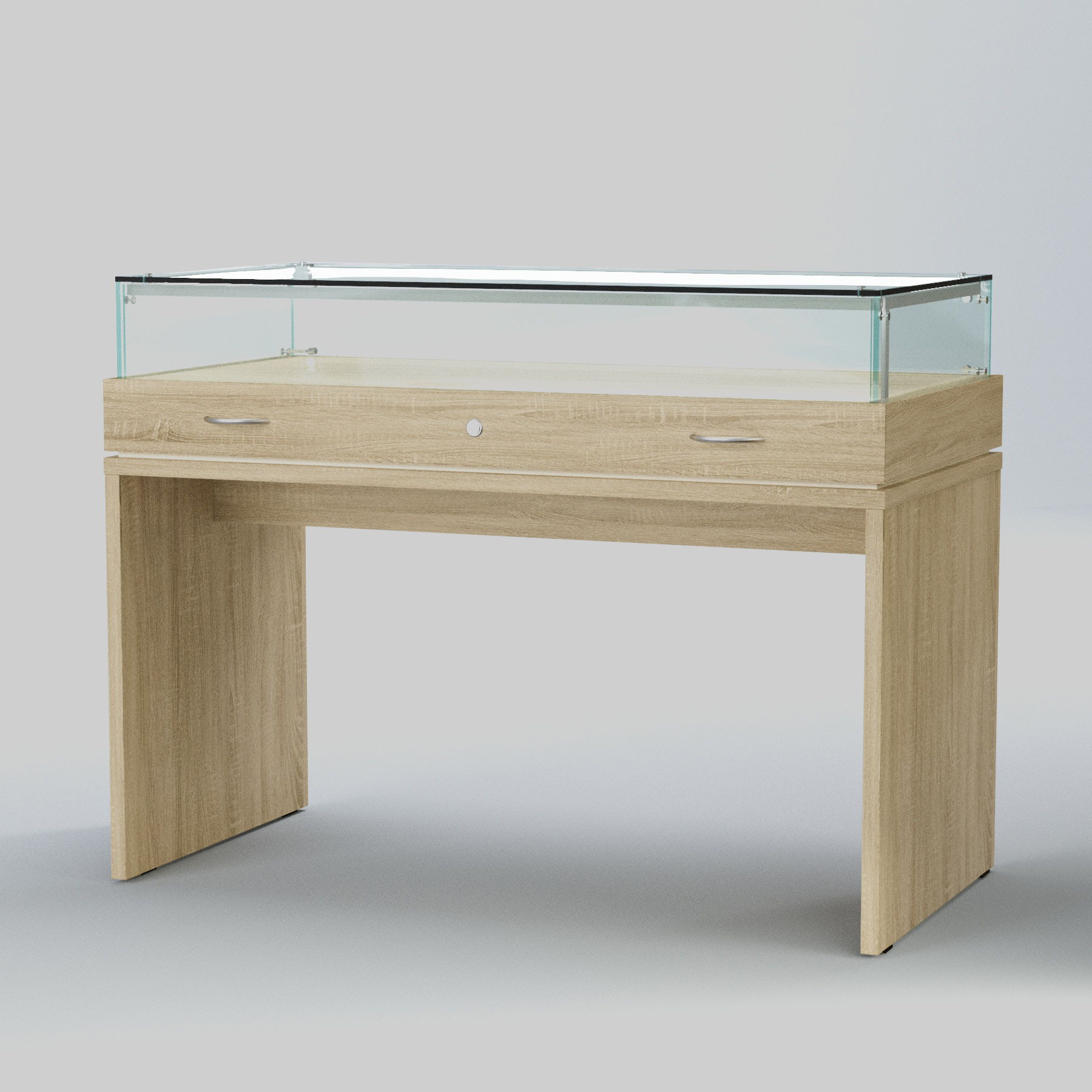 Витрина для музеев "Коллекция" №3-П с подсветкой Дуб Сонома