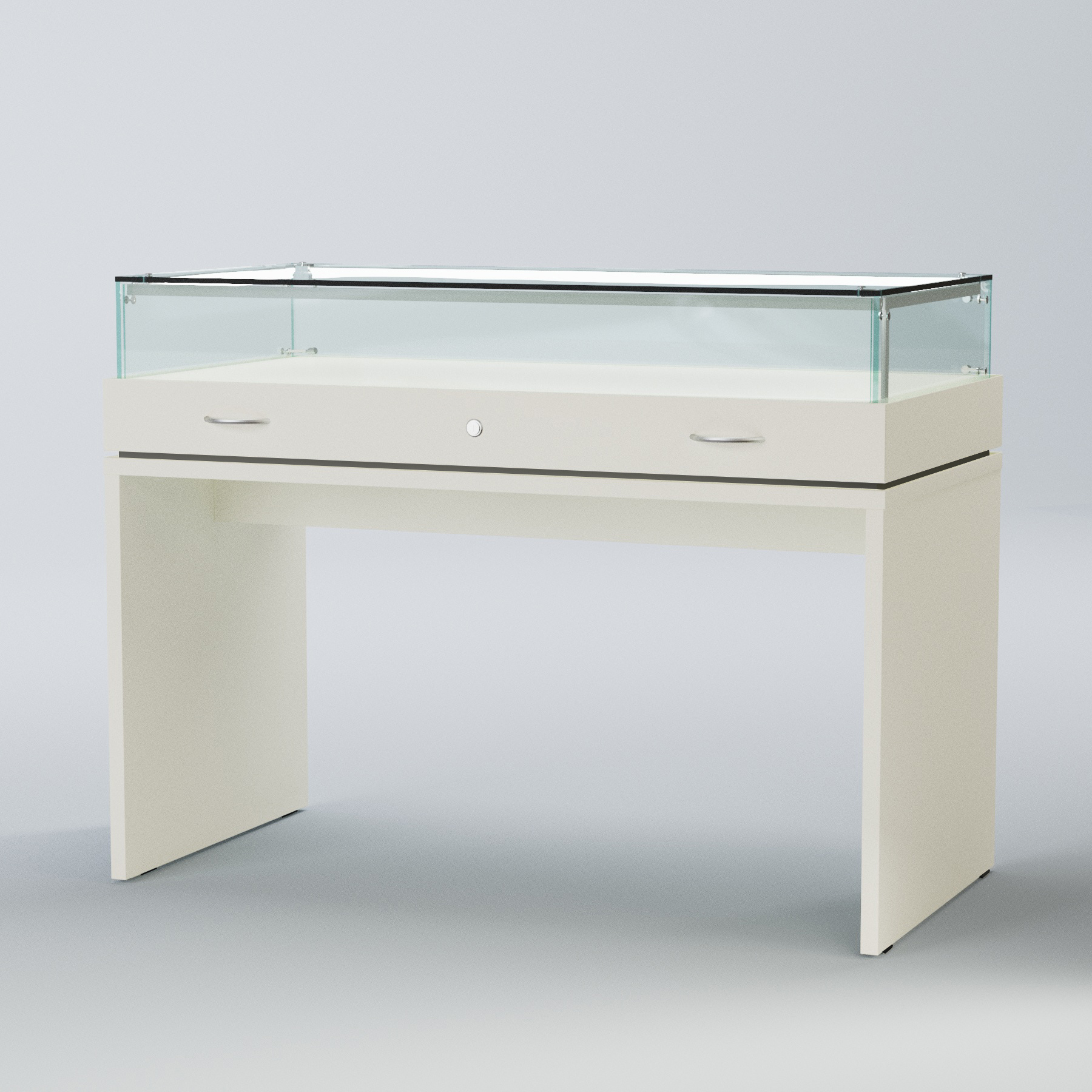 Витрина для музеев "Коллекция" №3-П с подсветкой Белый