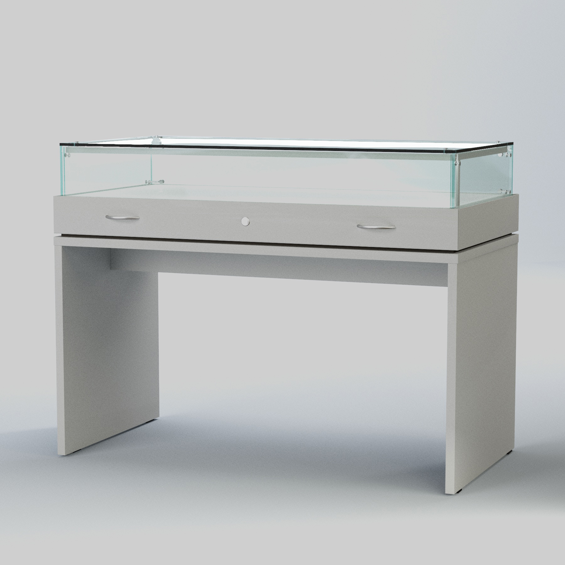 Витрина для музеев "Коллекция" №3-П с подсветкой Серый