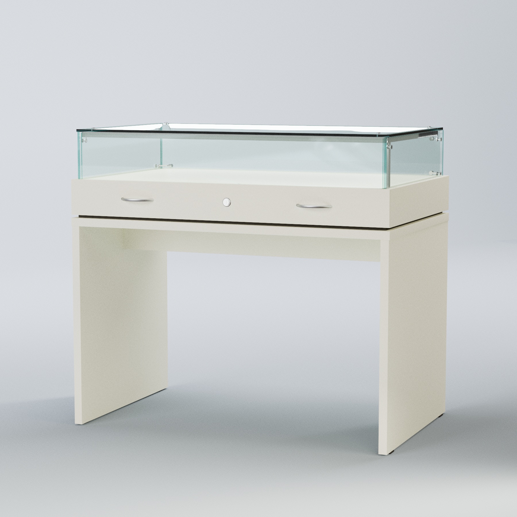 Витрина для музеев "Коллекция" №4-П с подсветкой Белый