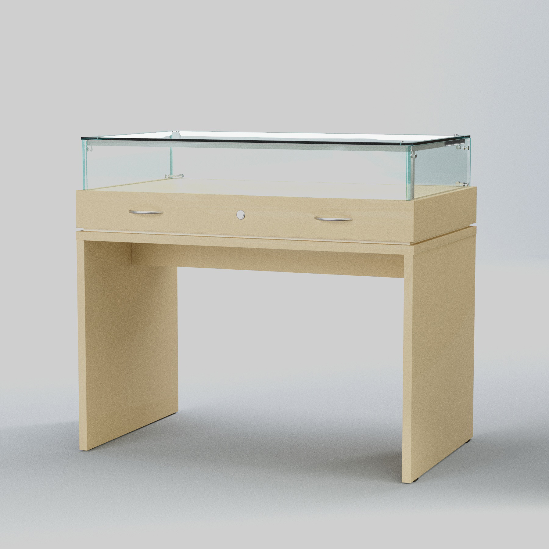 Витрина для музеев "Коллекция" №4-П с подсветкой Крем Вайс