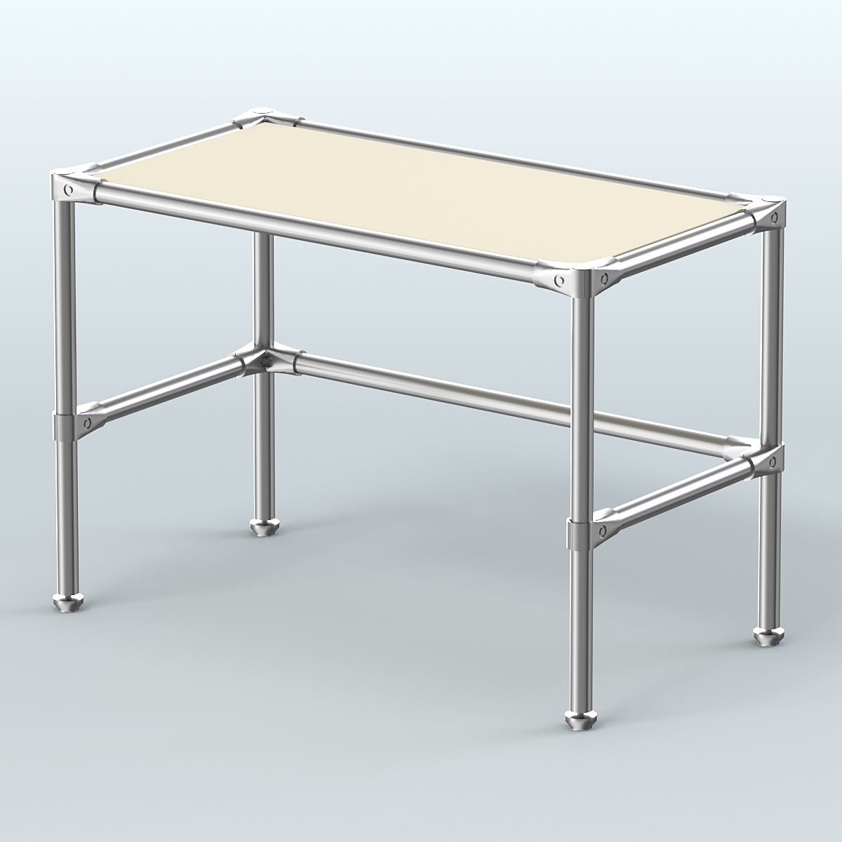 Стол малый D-41 с полкой ДСП 16мм Крем Вайс