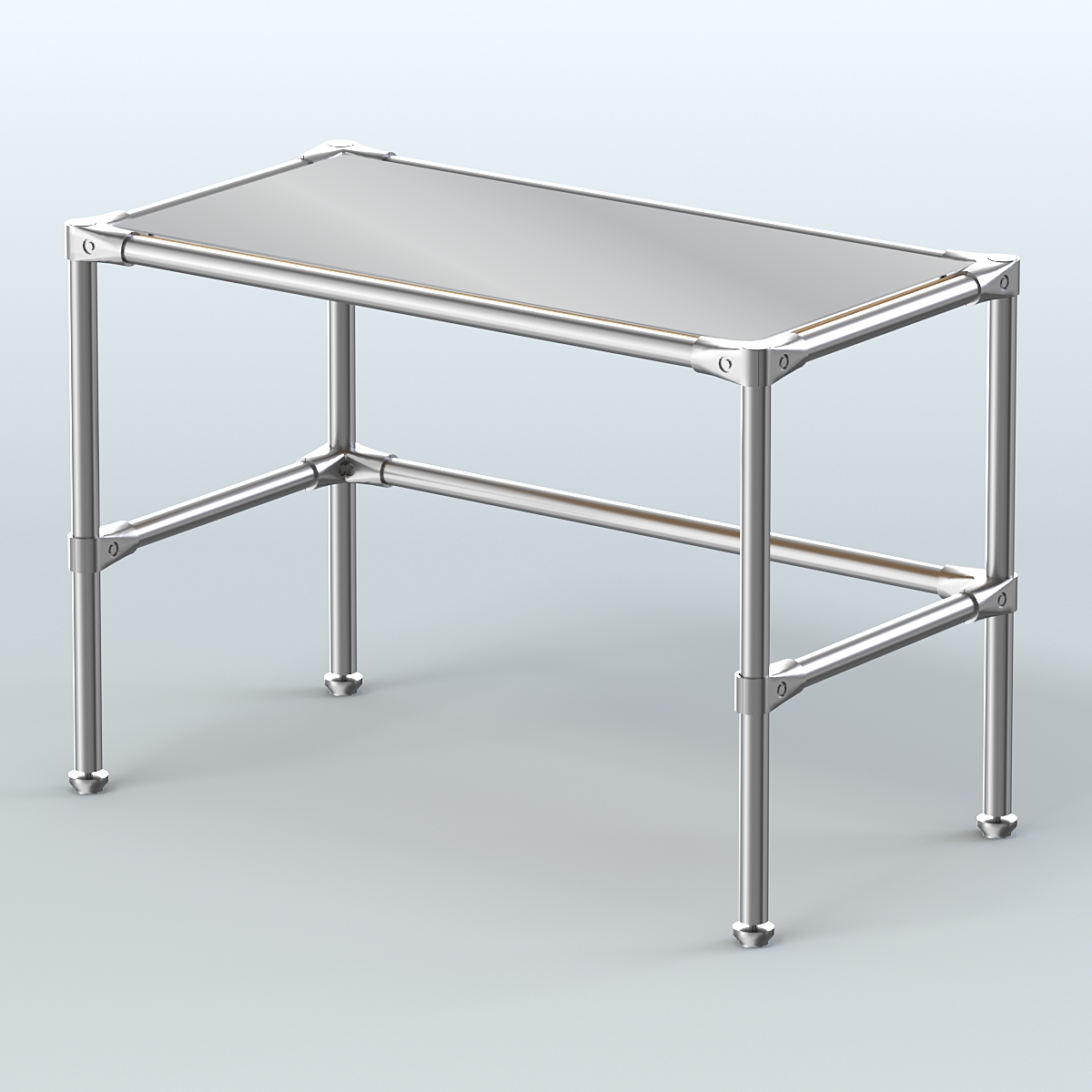 Стол малый D-41 с полкой Зеркало 4мм Дуб Золотистый