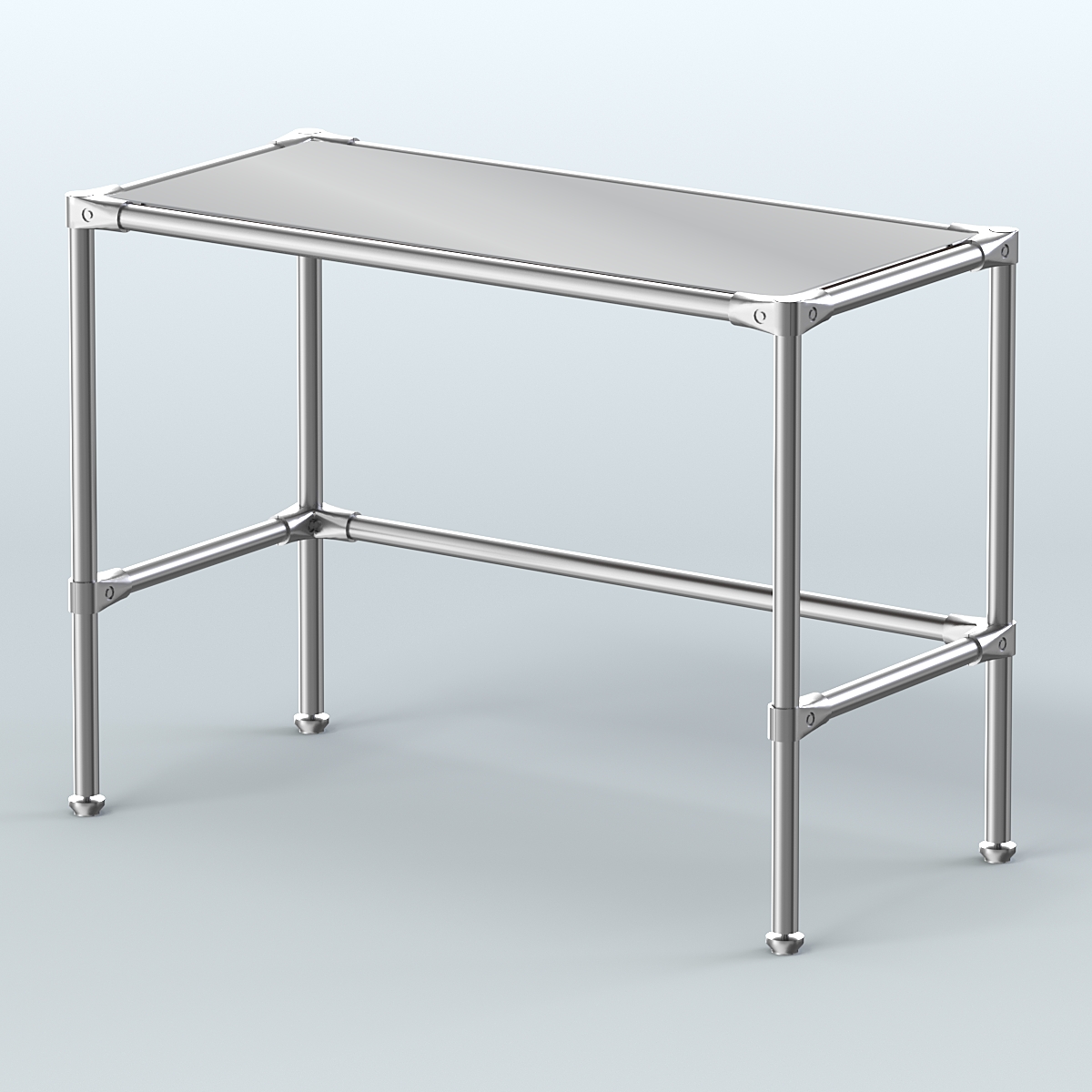 Стол средний D-42 с полкой зеркало 4мм Дуб Венге