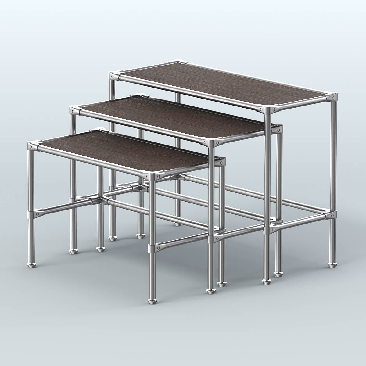 Комплект столов №1-4 с полками ДСП 16мм Дуб Венге