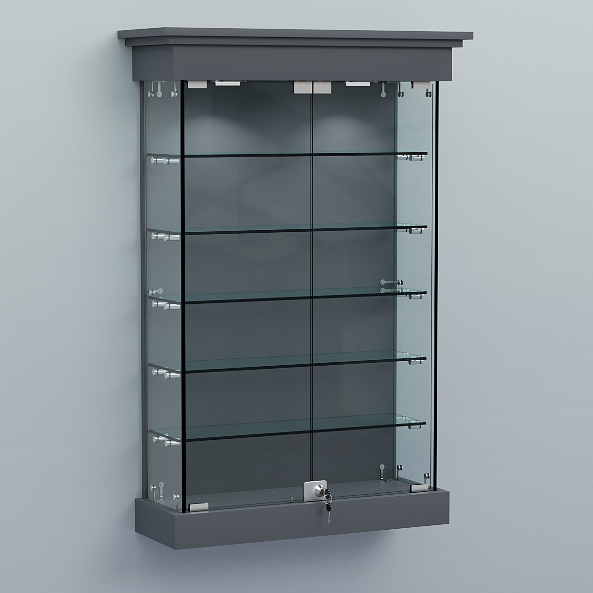 Витрина для музеев "Коллекция" настенная №1-5 Темно-Серый