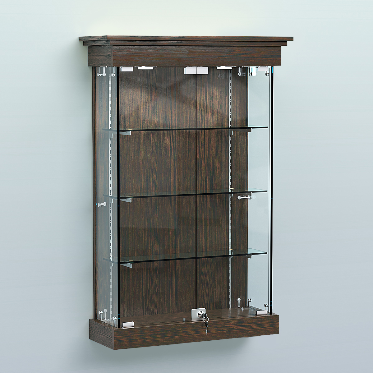 Витрина для музеев "Коллекция" настенная №1-3-РЕГ Дуб Венге