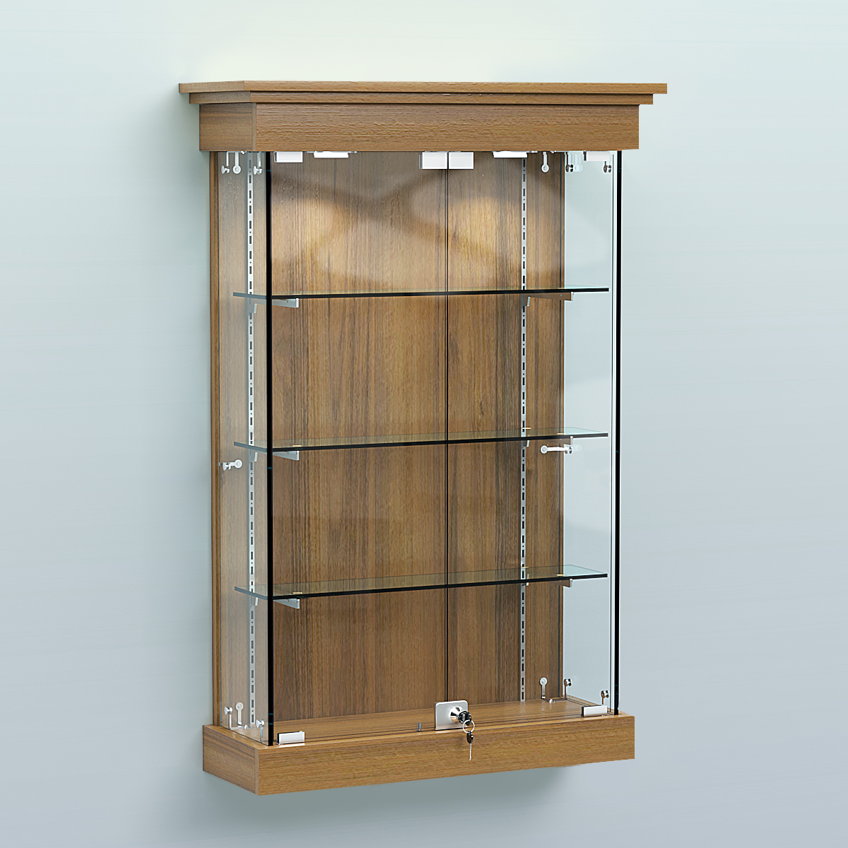 Витрина для музеев "Коллекция" настенная №1-3-РЕГ Орех