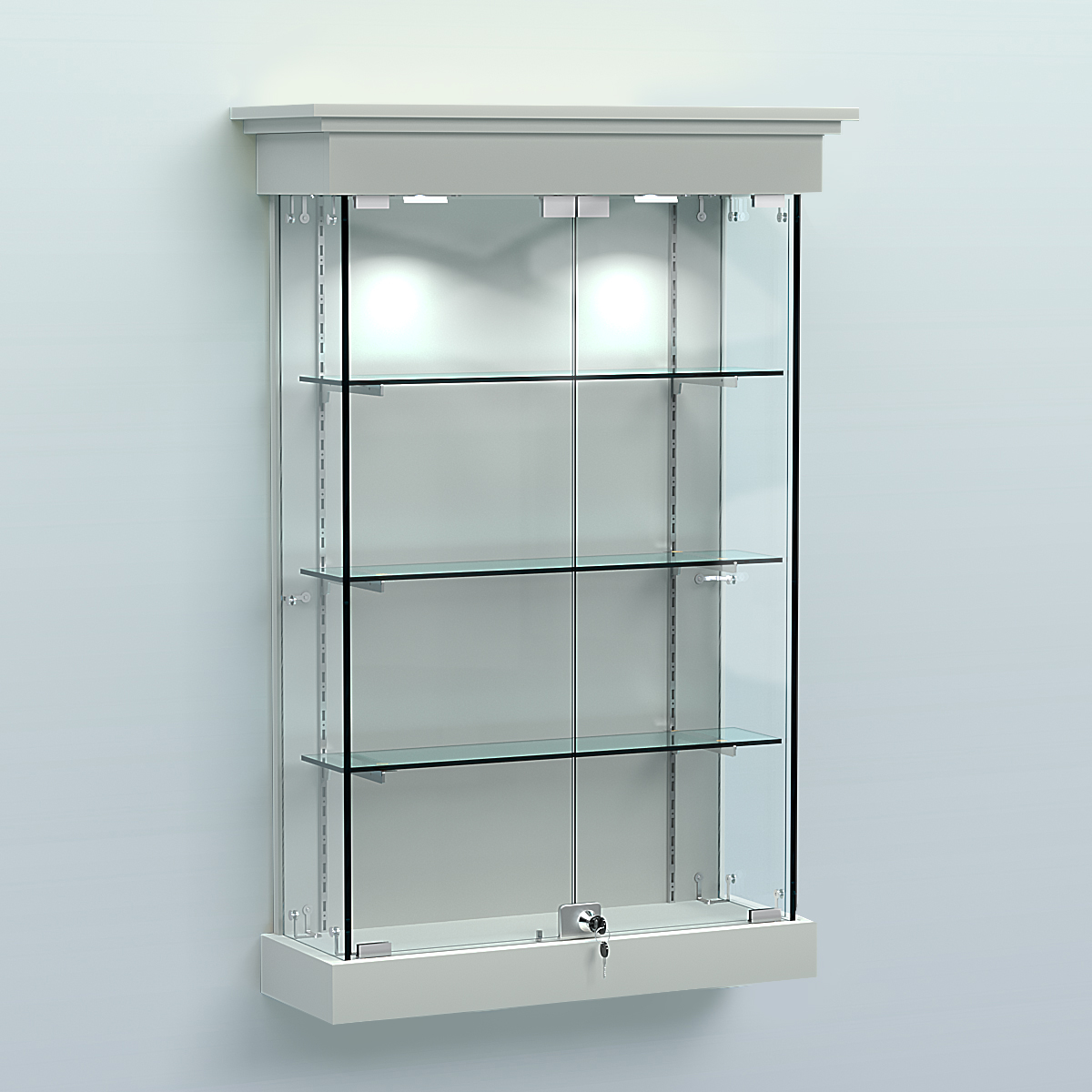 Витрина для музеев "Коллекция" настенная №1-3-РЕГ Серый