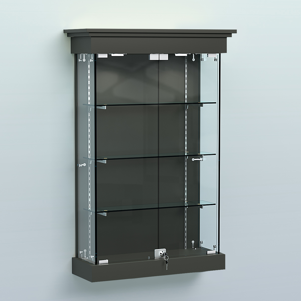 Витрина для музеев "Коллекция" настенная №1-3-РЕГ Черный