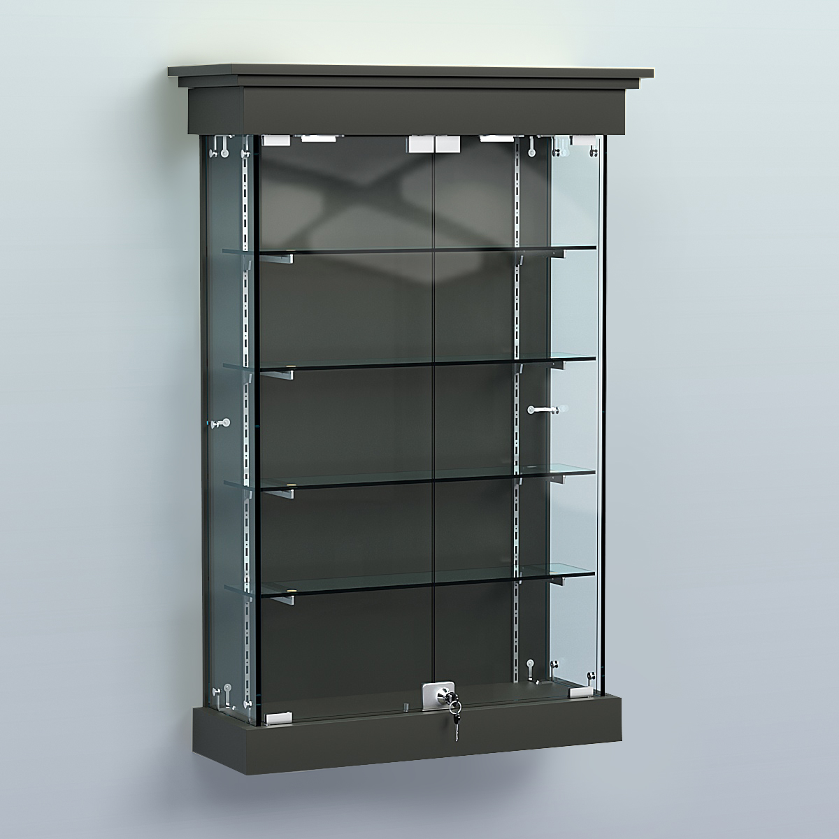 Витрина для музеев "Коллекция" настенная №1-4-РЕГ Черный