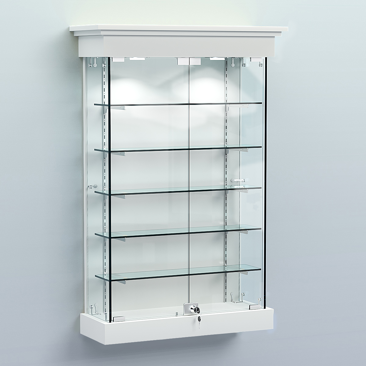 Витрина для музеев "Коллекция" настенная №1-5-РЕГ Белый