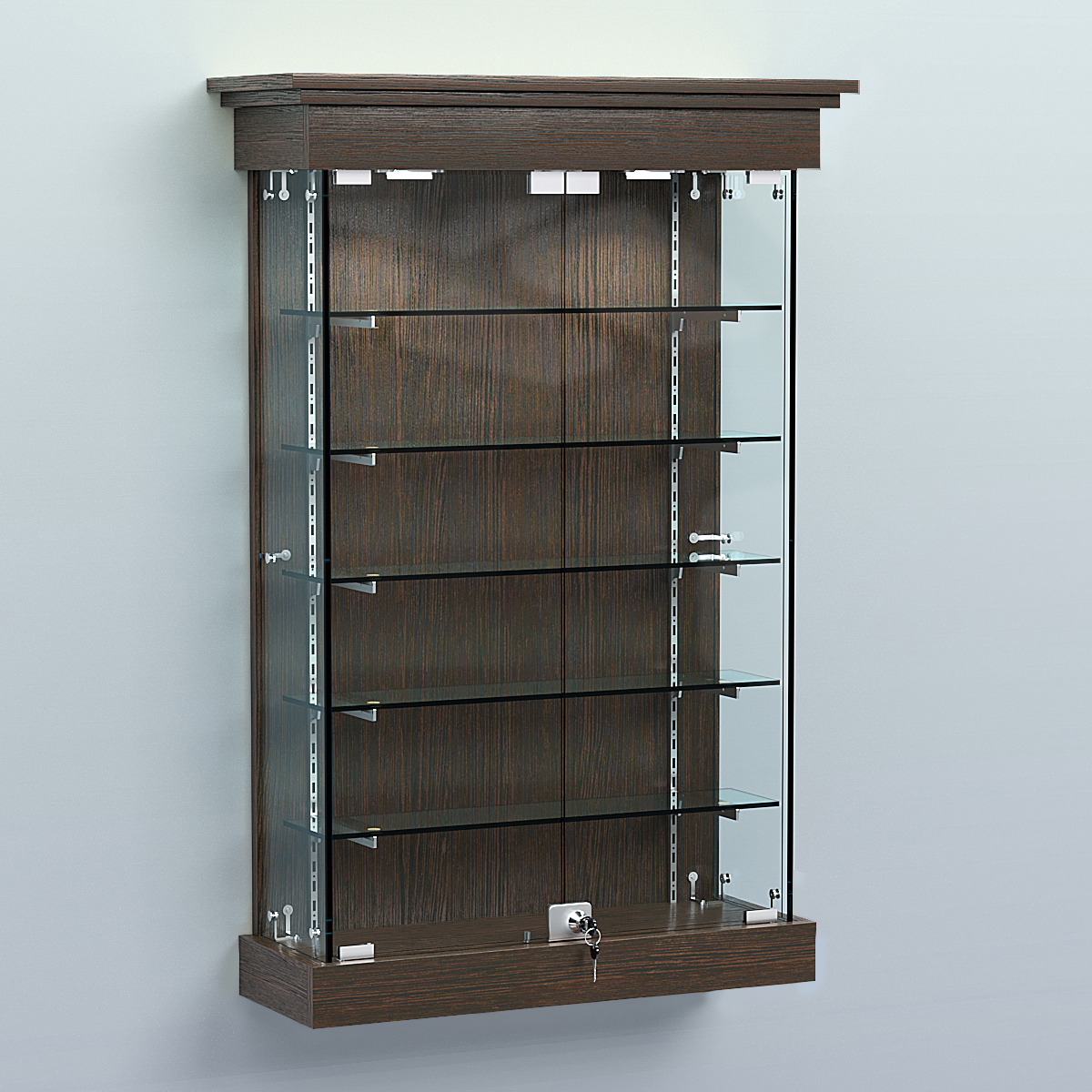 Витрина для музеев "Коллекция" настенная №1-5-РЕГ Дуб Венге