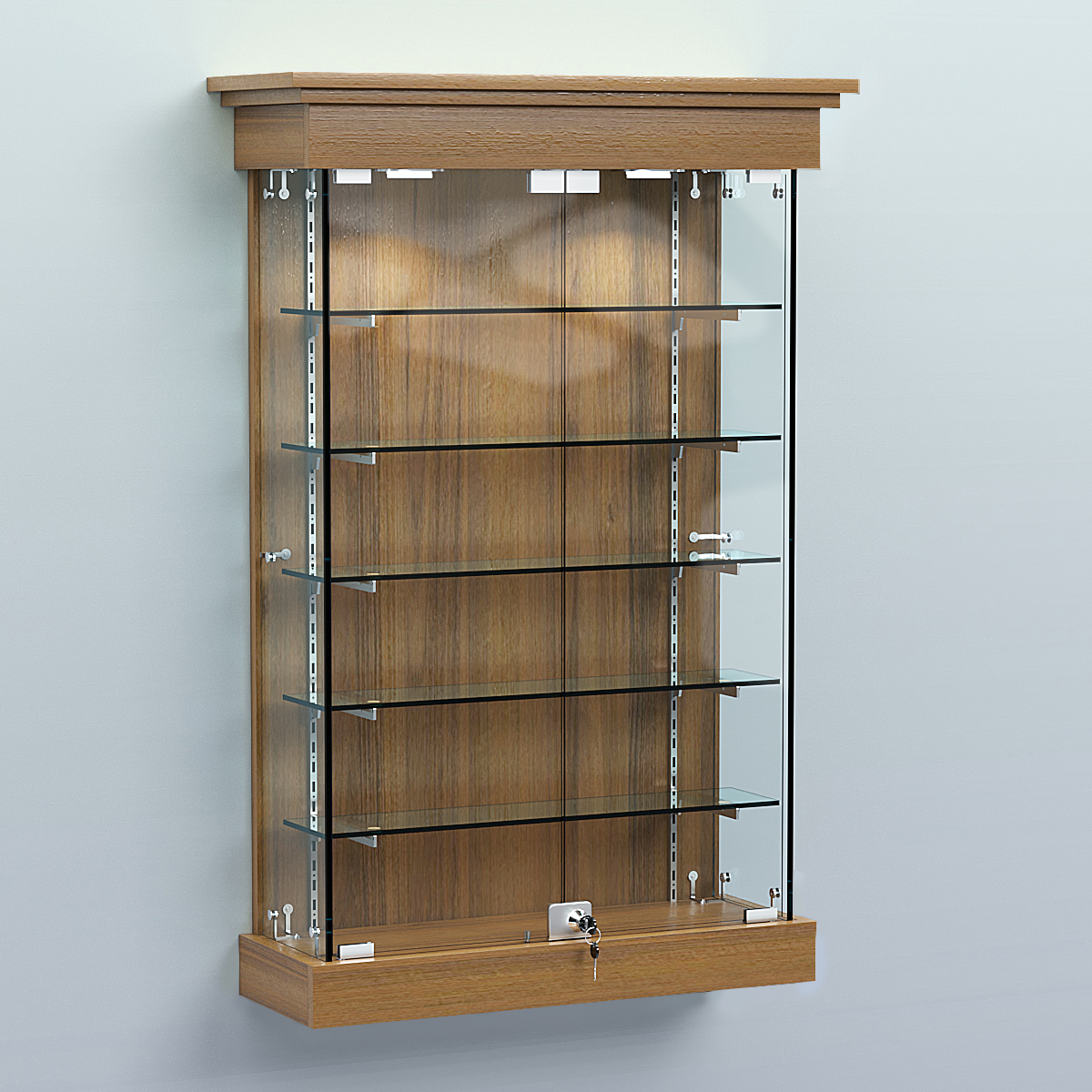 Витрина для музеев "Коллекция" настенная №1-5-РЕГ Орех