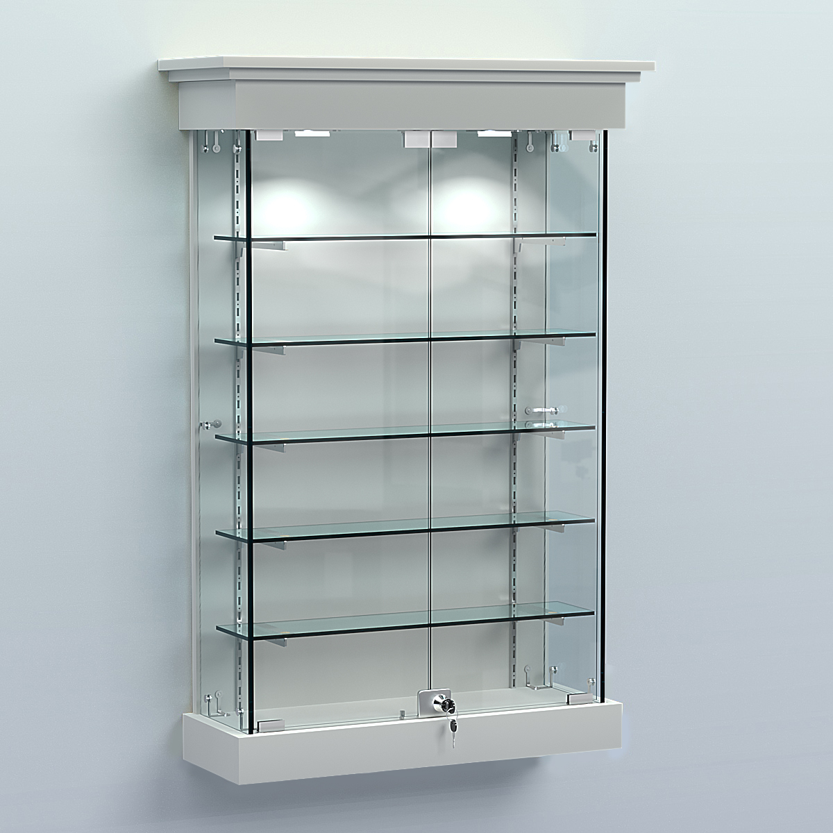 Витрина для музеев "Коллекция" настенная №1-5-РЕГ Серый