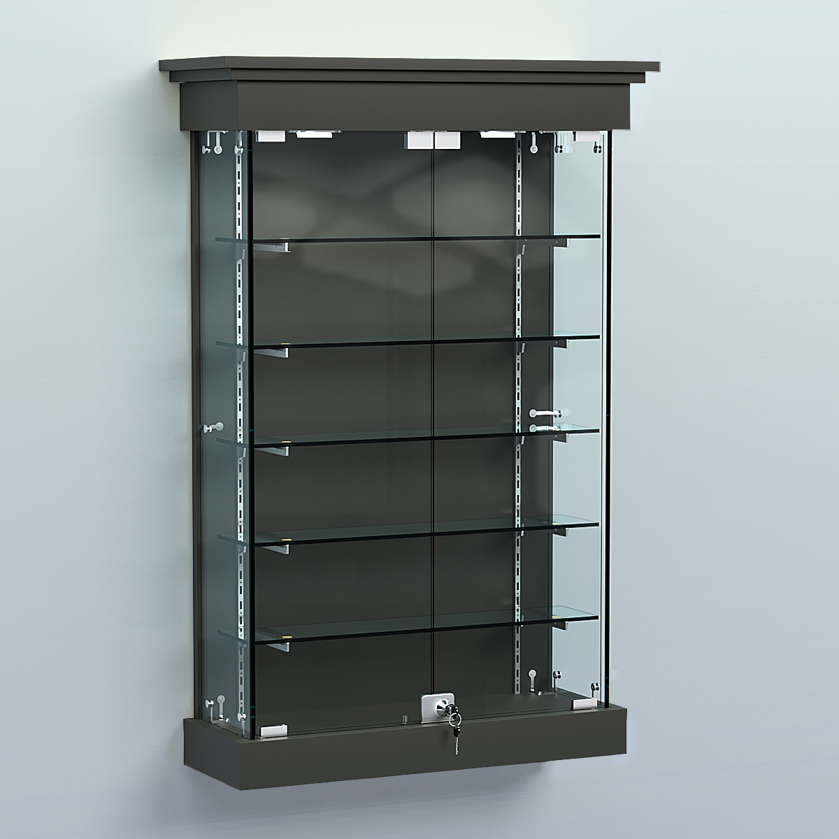 Витрина для музеев "Коллекция" настенная №1-5-РЕГ Черный