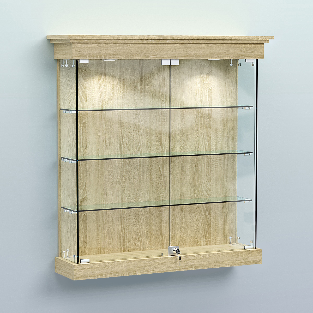 Витрина для музеев "Коллекция" настенная №2-3 Дуб Сонома