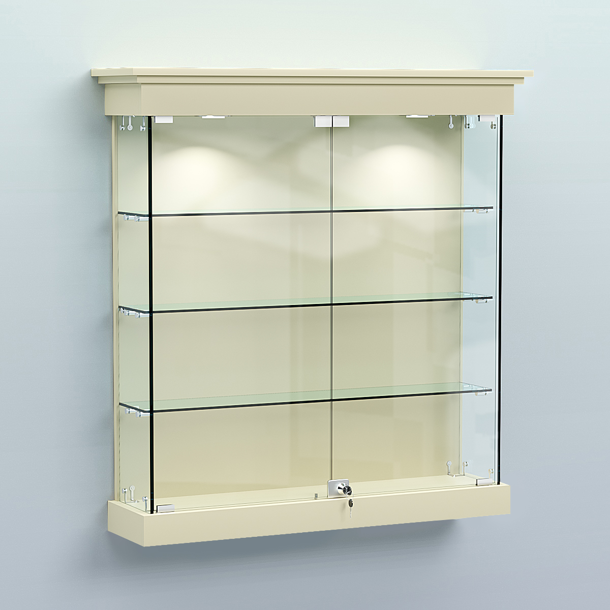 Витрина для музеев "Коллекция" настенная №2-3 Крем Вайс