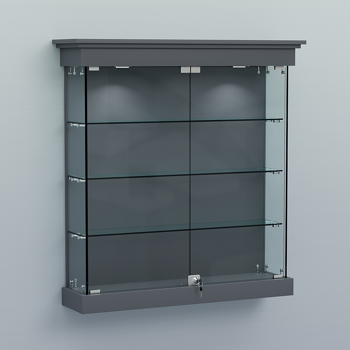 Витрина для музеев "Коллекция" настенная №2-3 Темно-Серый