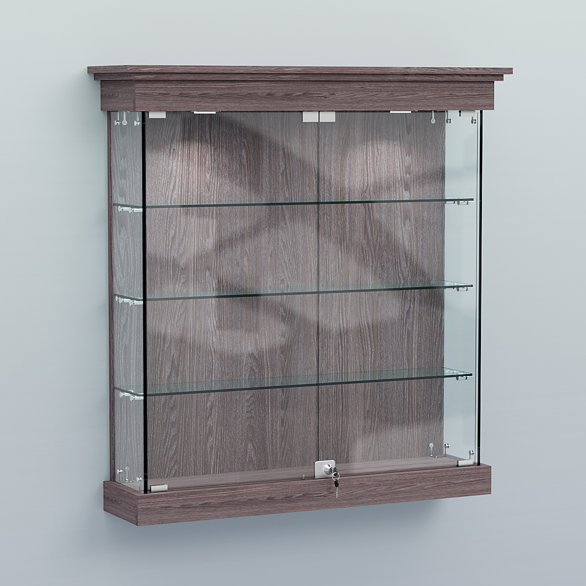 Витрина для музеев "Коллекция" настенная №2-3 Ясень Анкор темный