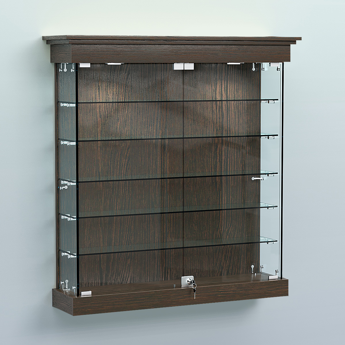 Витрина для музеев "Коллекция" настенная №2-5 Дуб Венге