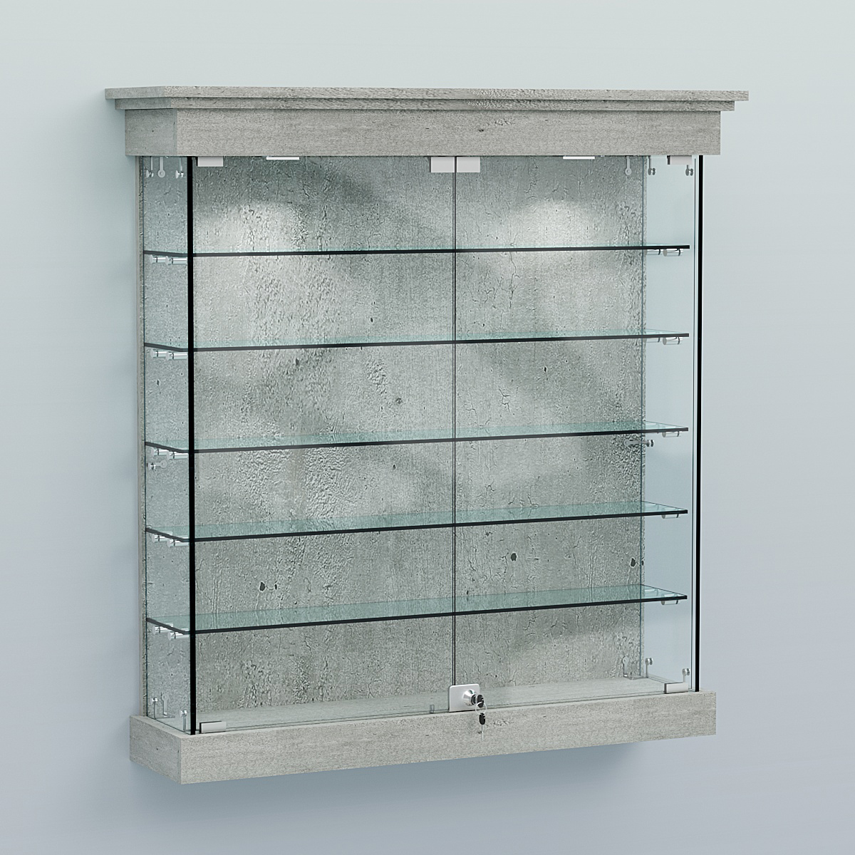 Витрина для музеев "Коллекция" настенная №2-5 Метрополитан Грей