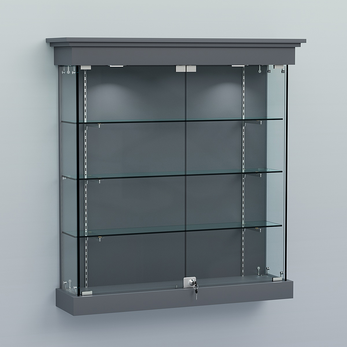 Витрина для музеев "Коллекция" настенная №2-3-РЕГ Темно-Серый