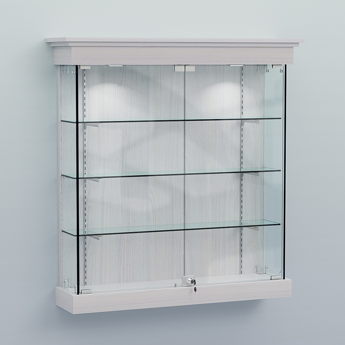 Витрина для музеев "Коллекция" настенная №2-3-РЕГ Ясень Анкор светлый