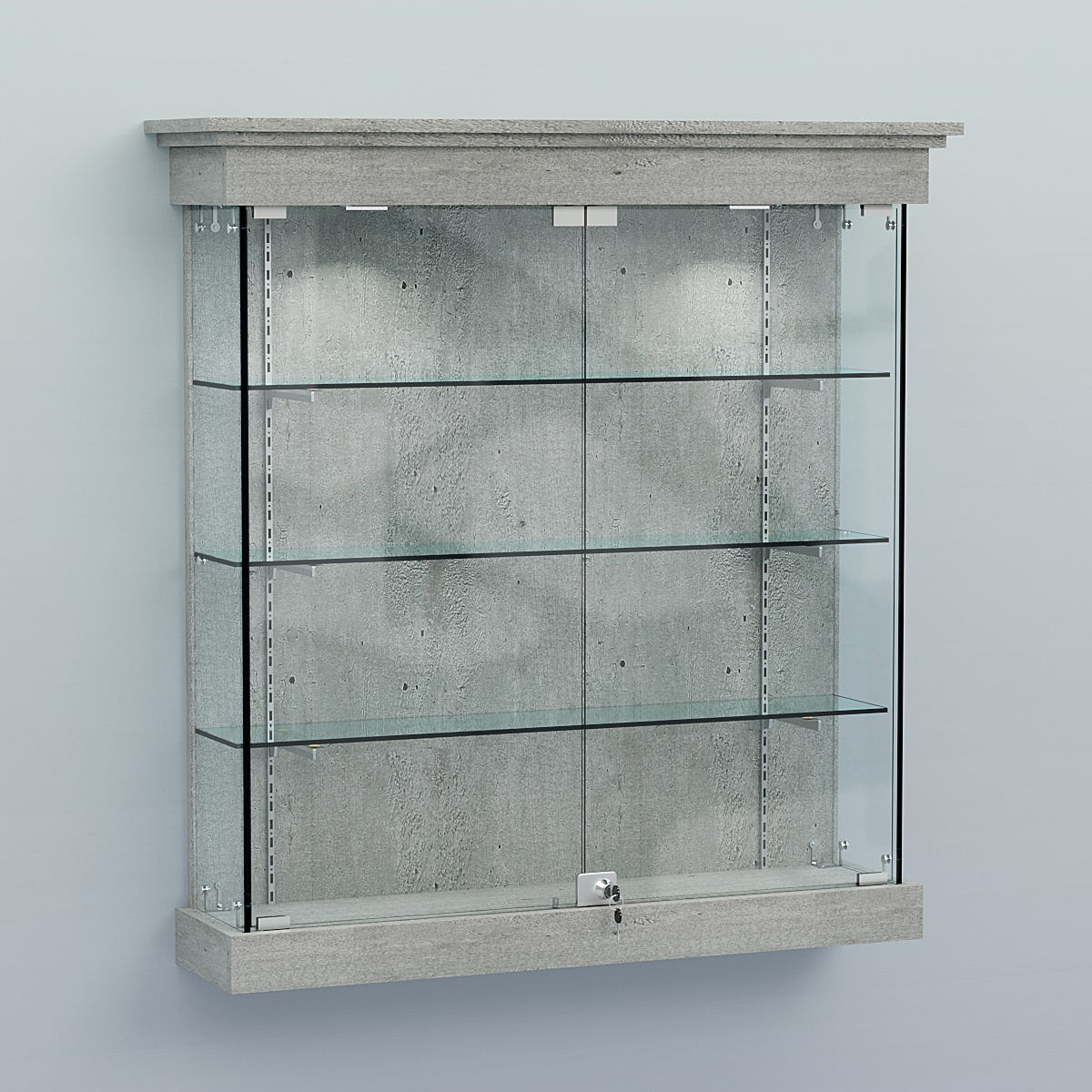 Витрина для музеев "Коллекция" настенная №2-3-РЕГ Метрополитан Грей