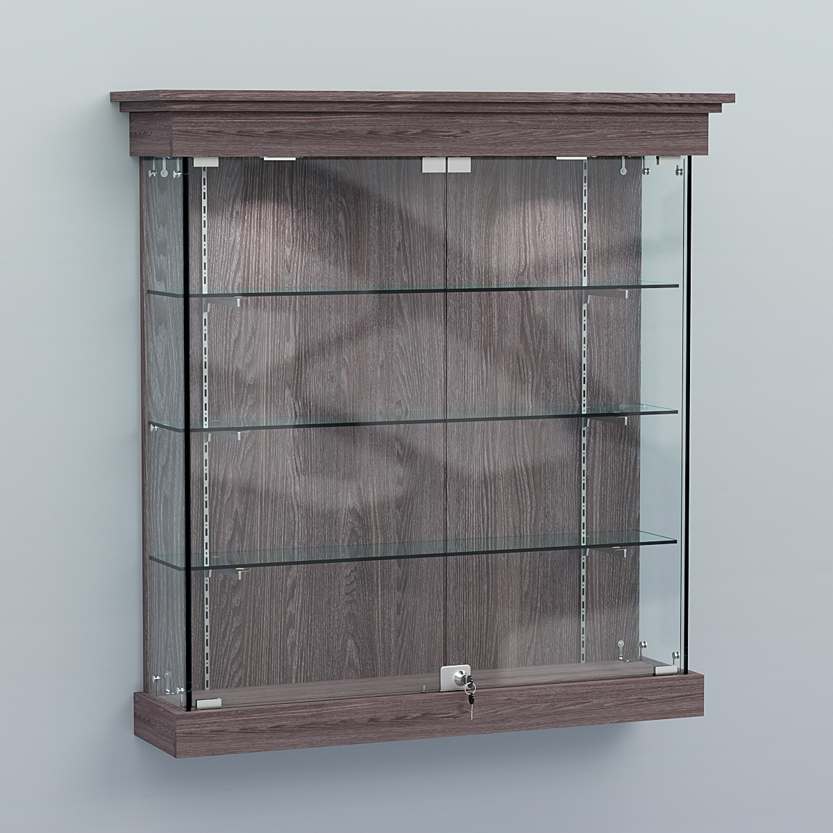 Витрина для музеев "Коллекция" настенная №2-3-РЕГ Ясень Анкор темный