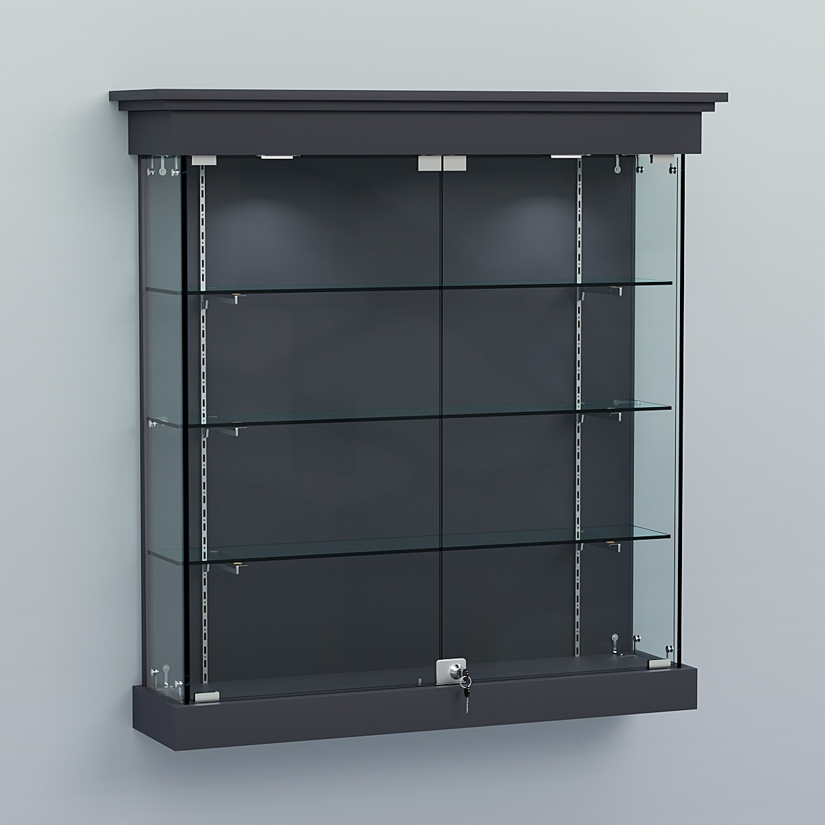 Витрина для музеев "Коллекция" настенная №2-3-РЕГ Антрацит