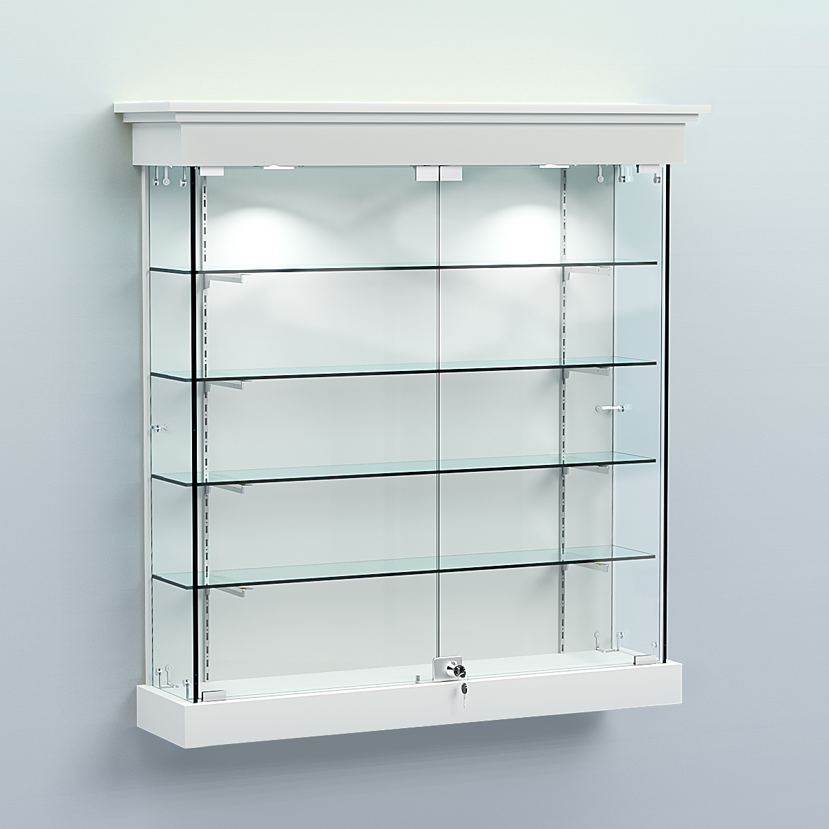 Витрина для музеев "Коллекция" настенная №2-4-РЕГ Белый