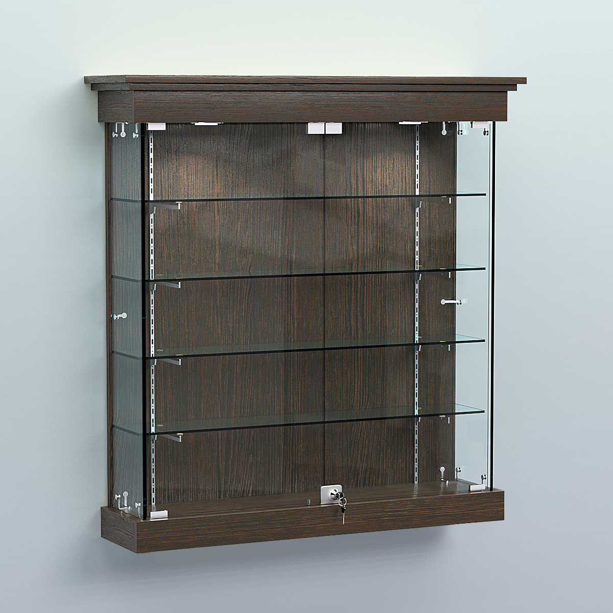 Витрина для музеев "Коллекция" настенная №2-4-РЕГ Дуб Венге